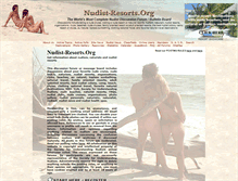 Tablet Screenshot of nudist-resorts.org